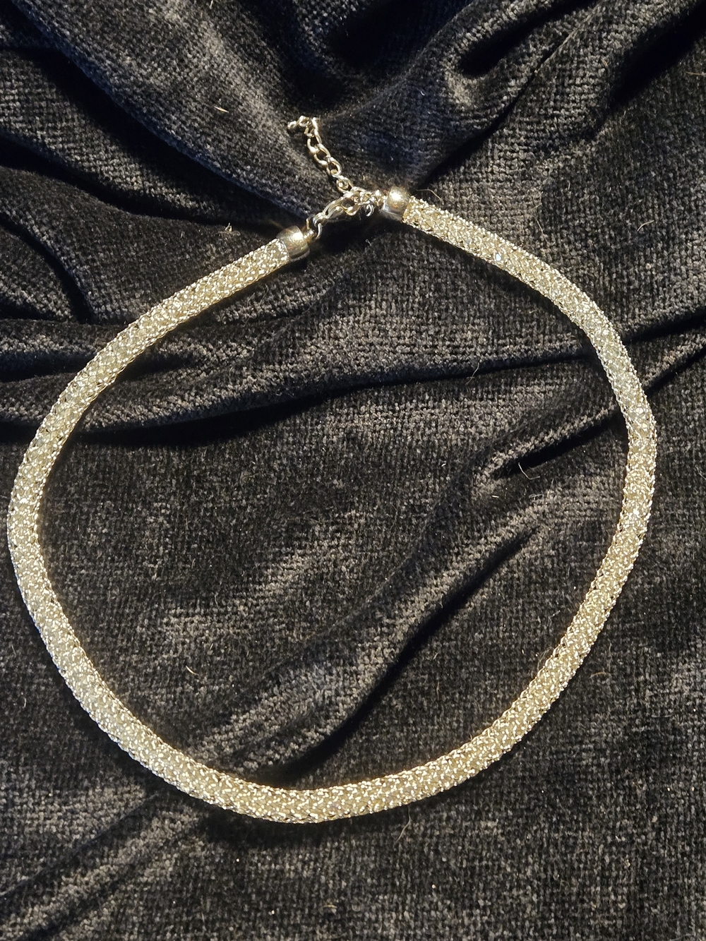 Sparkling Stainless Steel  Mesh stardust  Choker Necklace - Women's Jewelry